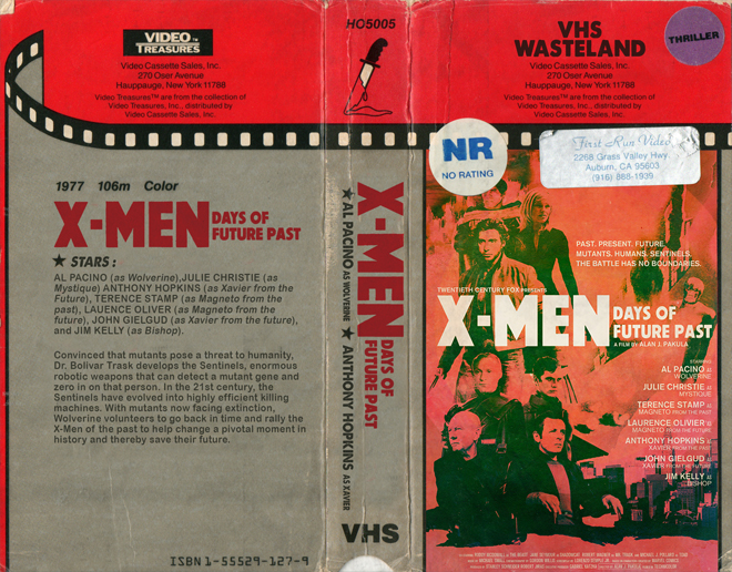 X-MEN DAYS OF FUTURE PAST CUSTOM COVER AL PACINO, MODERN VHS COVER, CUSTOM VHS COVER, VHS COVER, VHS COVERS